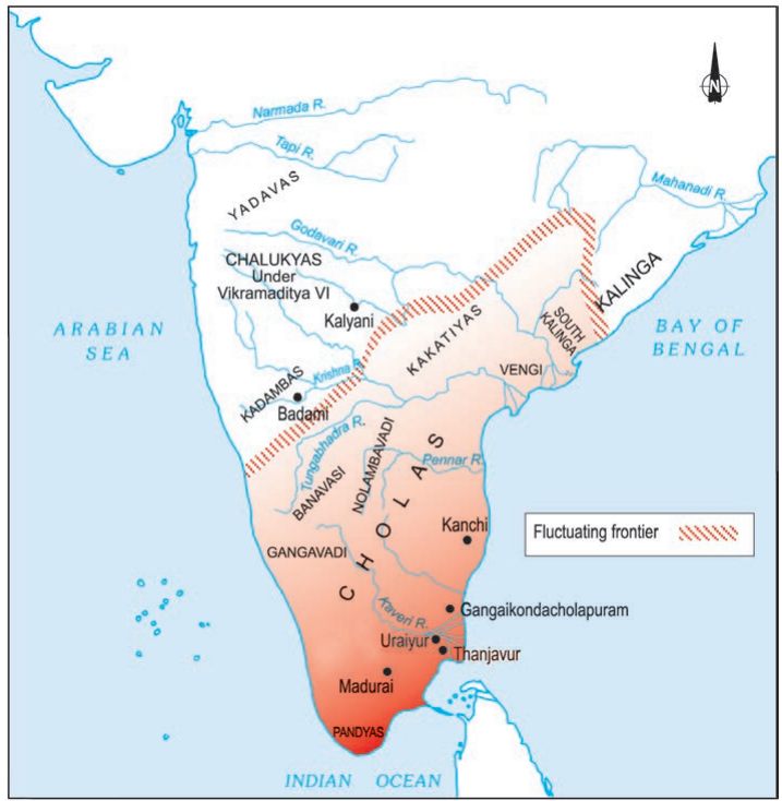 NCERT Class 7 Map 2
The Chola kingdom 
and its neighbours.